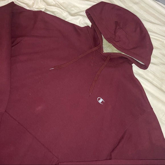 Burgundy champion hoodie size Large men - Picture 4 of 12